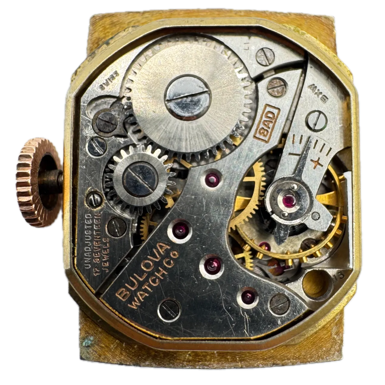 Vintage 1951 Bulova Senator Men's Mechanical Wristwatch 8 AD Steel & 10k RGP