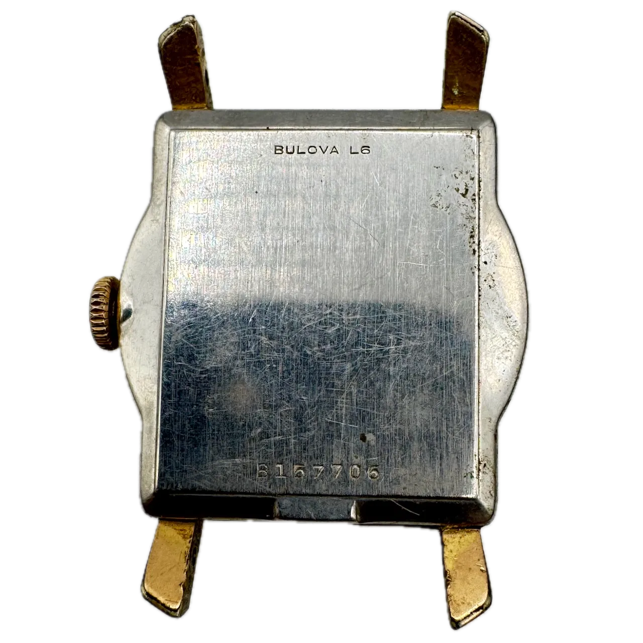 Vintage 1956 Bulova Scalloped Men's Mechanical Wristwatch 11 AF Steel & 10k RGP