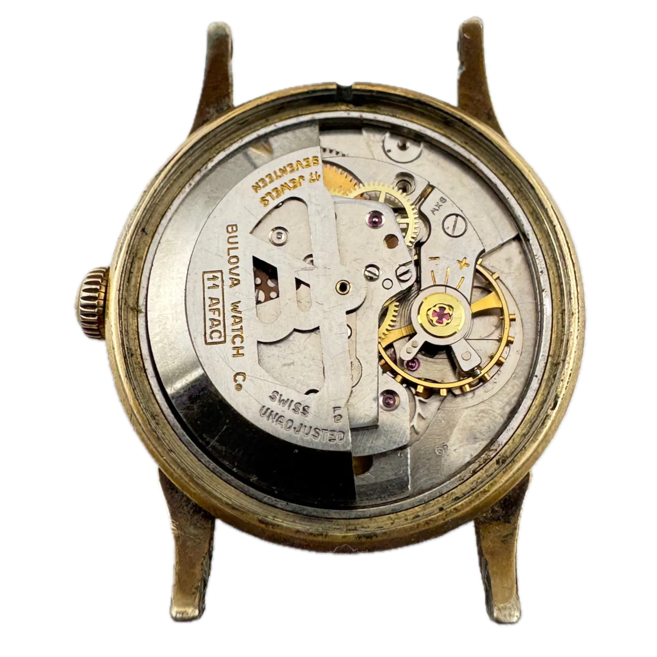 Vintage 1959 Bulova Sector Men's Automatic Wristwatch 11 AFAC Steel & 10k RGP