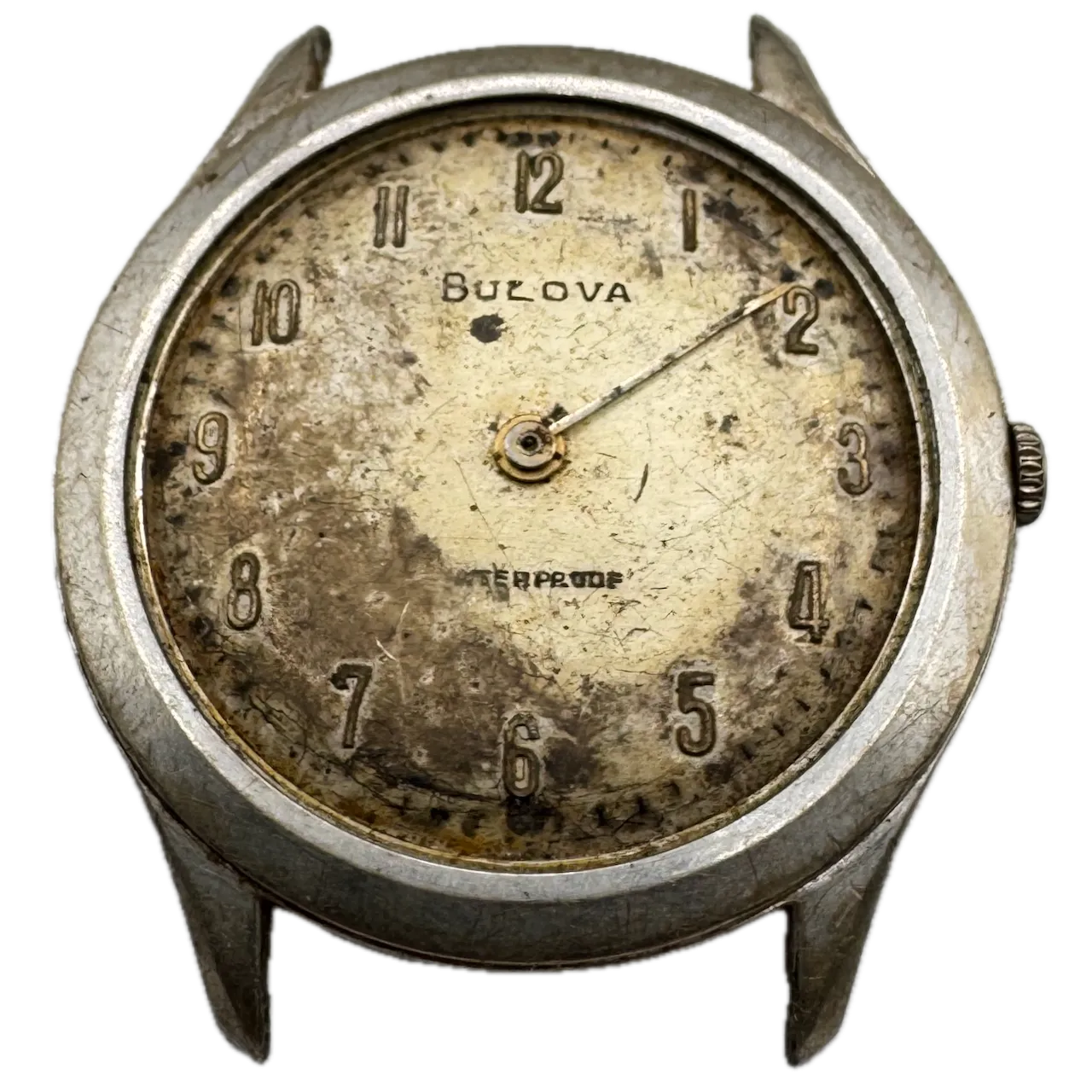 Vintage 1959 Bulova Thin Men's Mechanical Wristwatch Swiss Steel & 10k GF