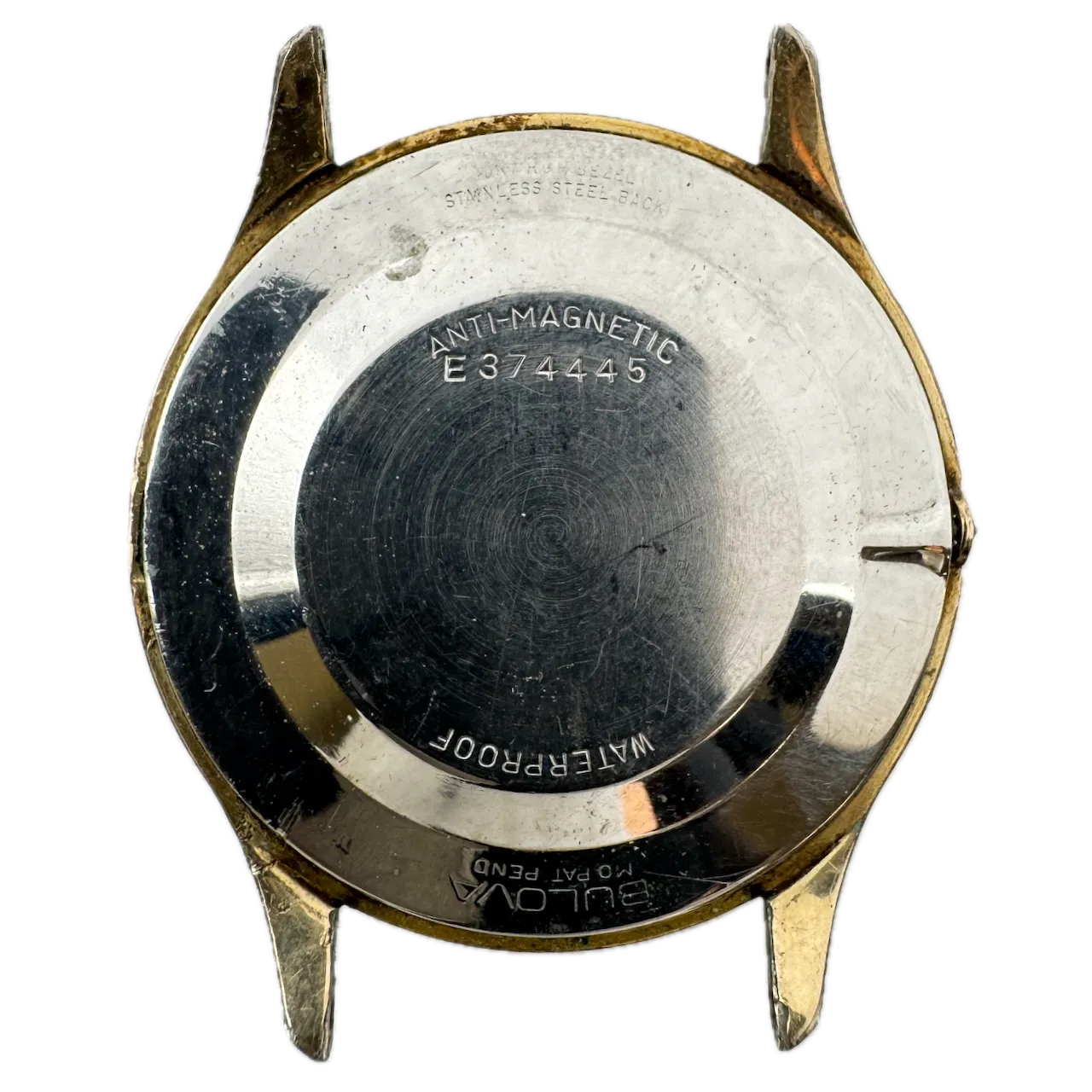 Vintage 1960 Bulova Men's Mechanical Wristwatch Swiss Steel & 10k RGP