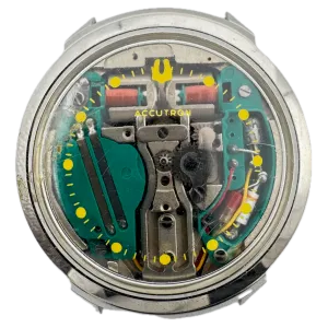 Vintage 1962 Accutron Spaceview Men's Tuning Fork Wristwatch 214 USA Steel