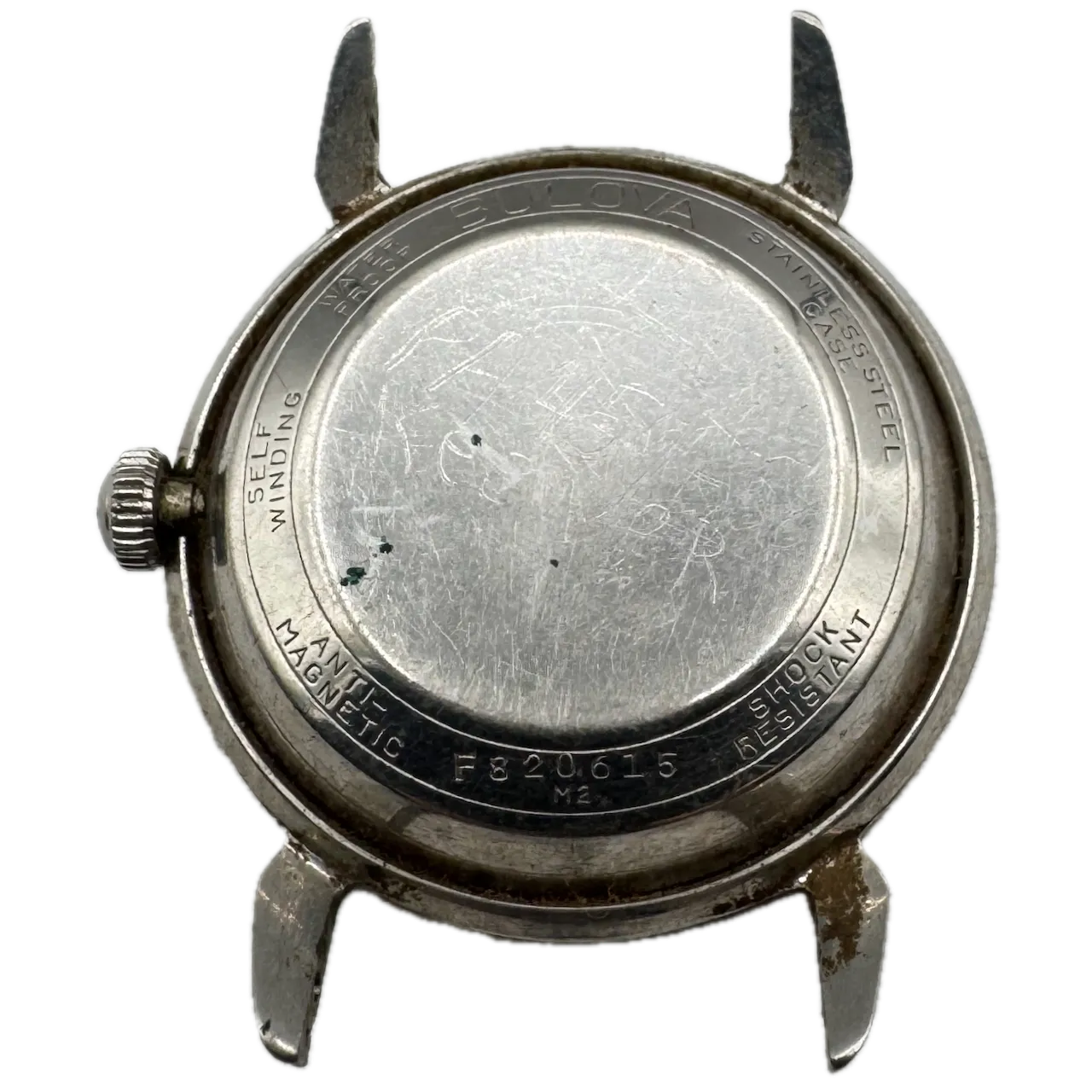 Vintage 1962 Bulova Horn Lugs Men's Automatic Wristwatch Swiss Stainless Steel
