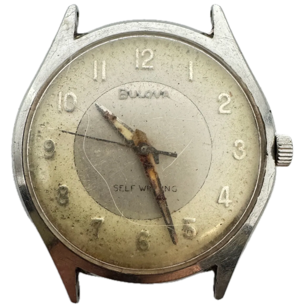 Vintage 1962 Bulova Silver Tuxedo Men's Automatic Wristwatch 10BZAC USA Steel