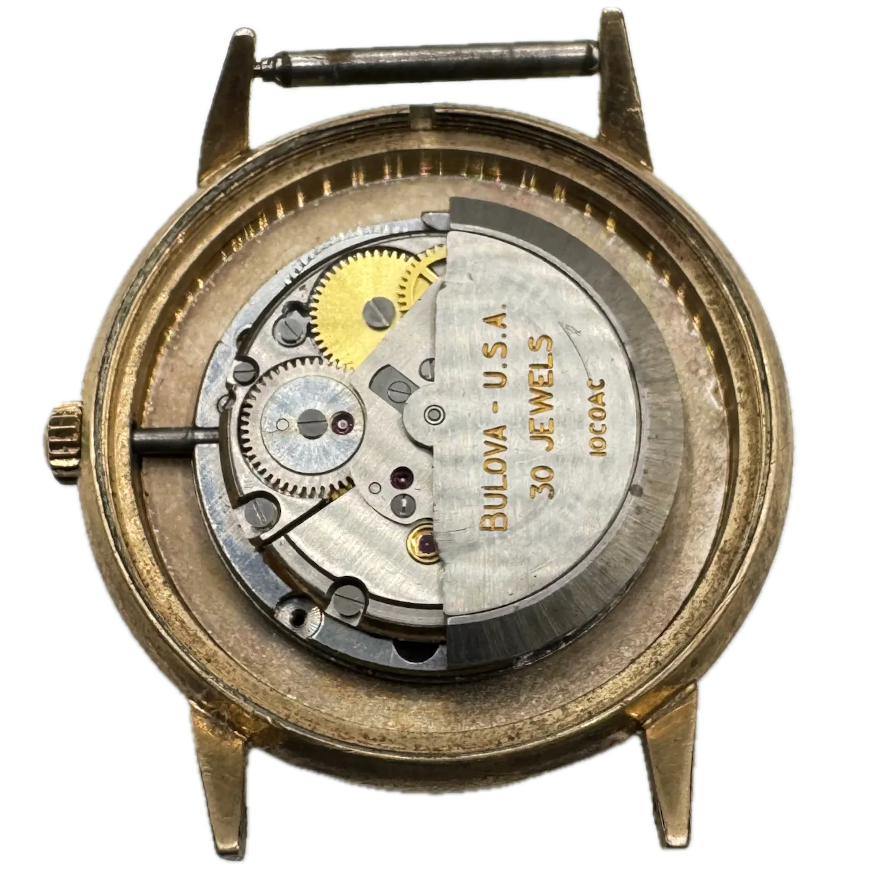 Vintage 1964 Bulova 2532 30 Sunburst Men's Automatic Wristwatch 10 COAL USA
