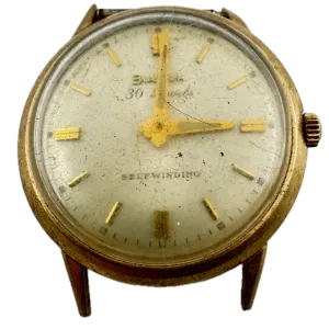 Vintage 1964 Bulova 2532 30 Sunburst Men's Automatic Wristwatch 10 COAL USA