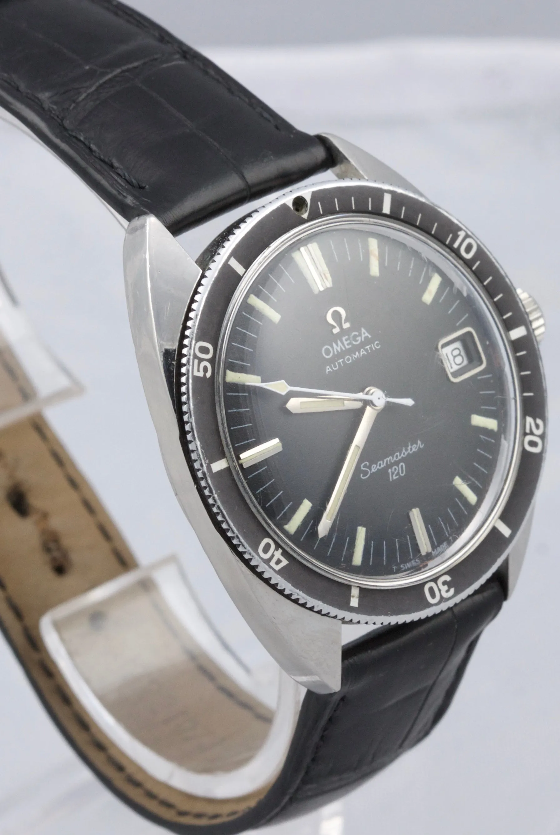 Vintage 1967 Omega Seamaster 120 Automatic Black 37mm 166.027 166.00027 Watch
