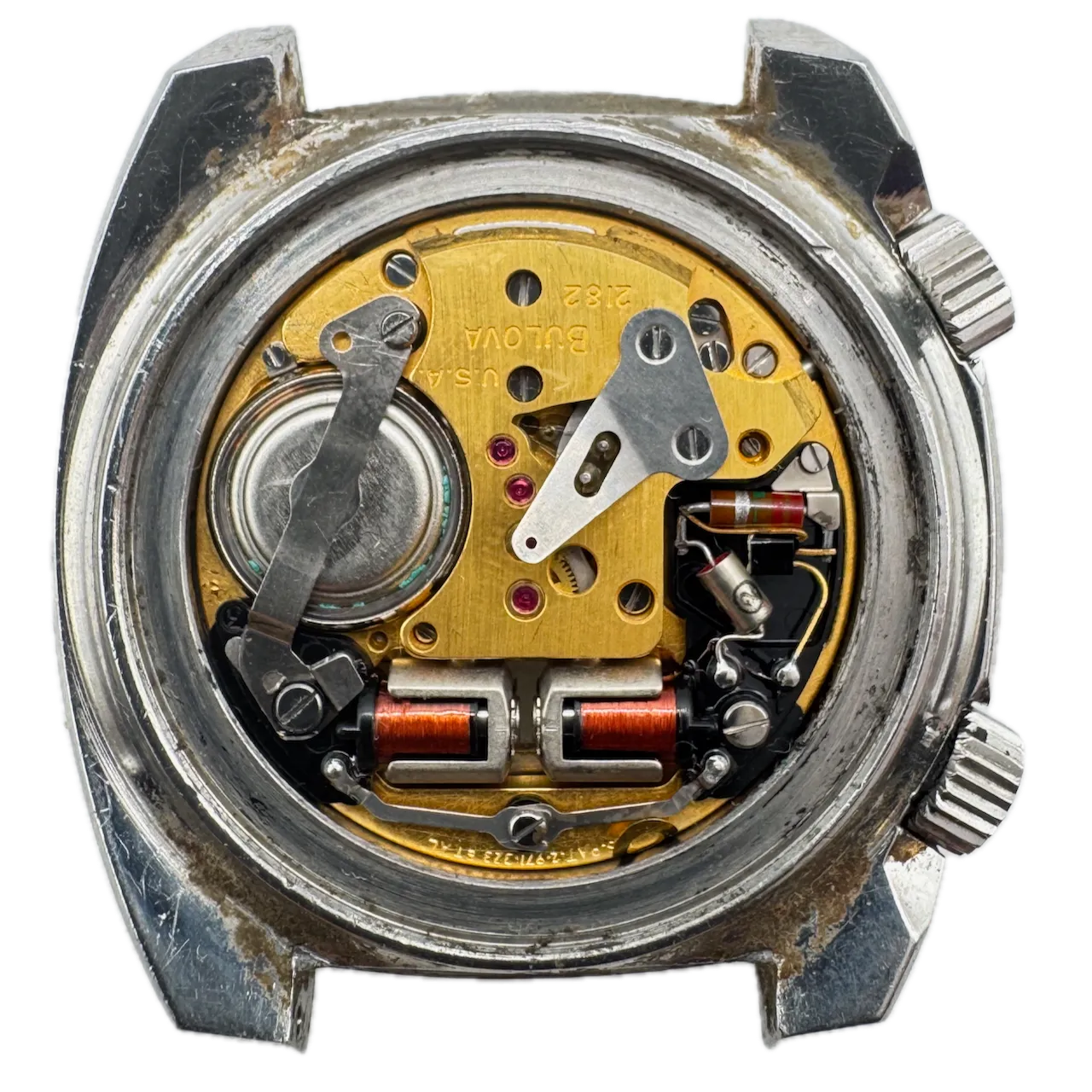 Vintage 1969 Bulova Deep Sea Men's Tuning Fork Wristwatch 218 2 USA Steel