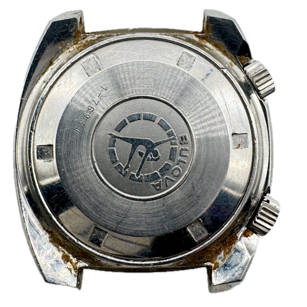 Vintage 1969 Bulova Deep Sea Men's Tuning Fork Wristwatch 218 2 USA Steel