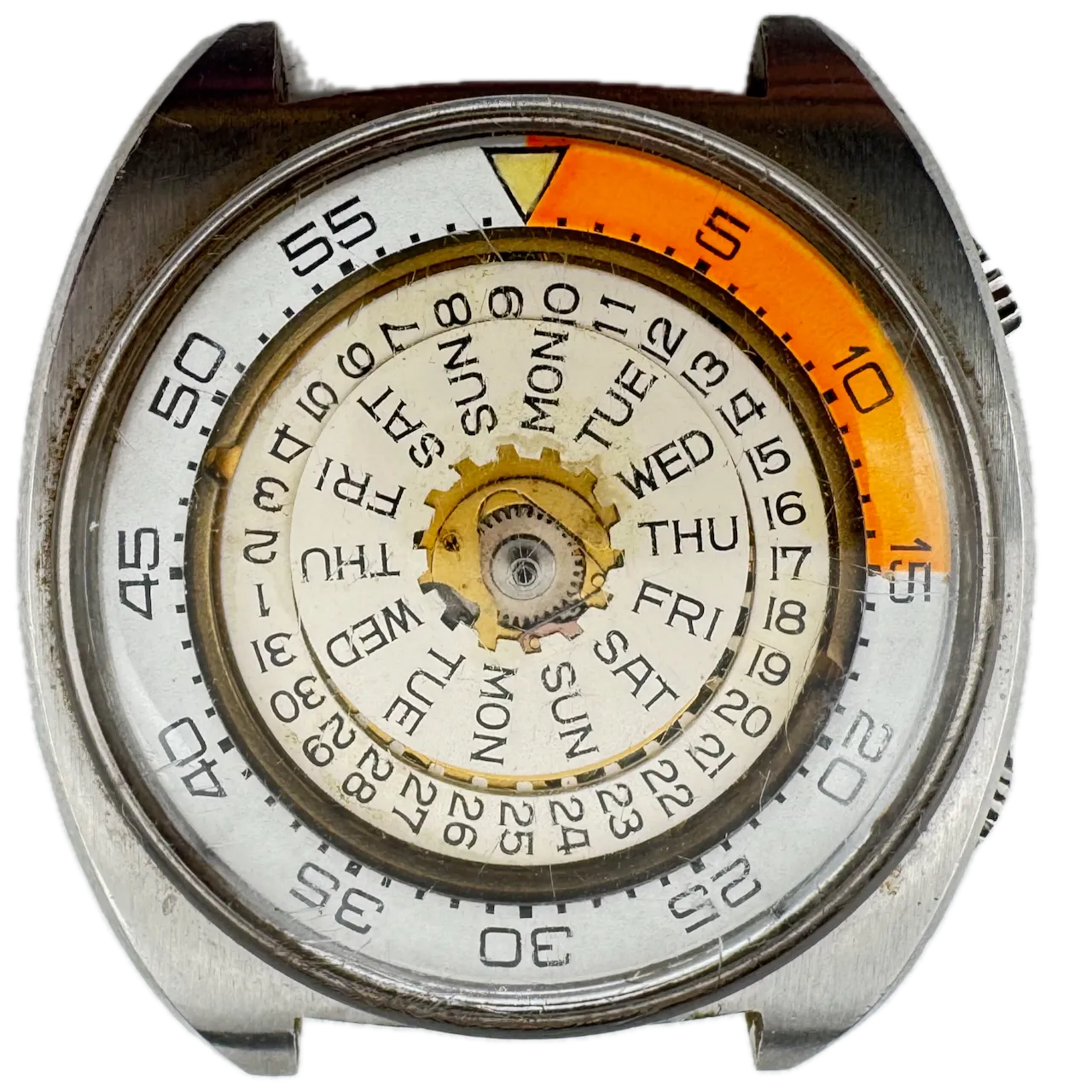 Vintage 1969 Bulova Deep Sea Men's Tuning Fork Wristwatch 218 2 USA Steel