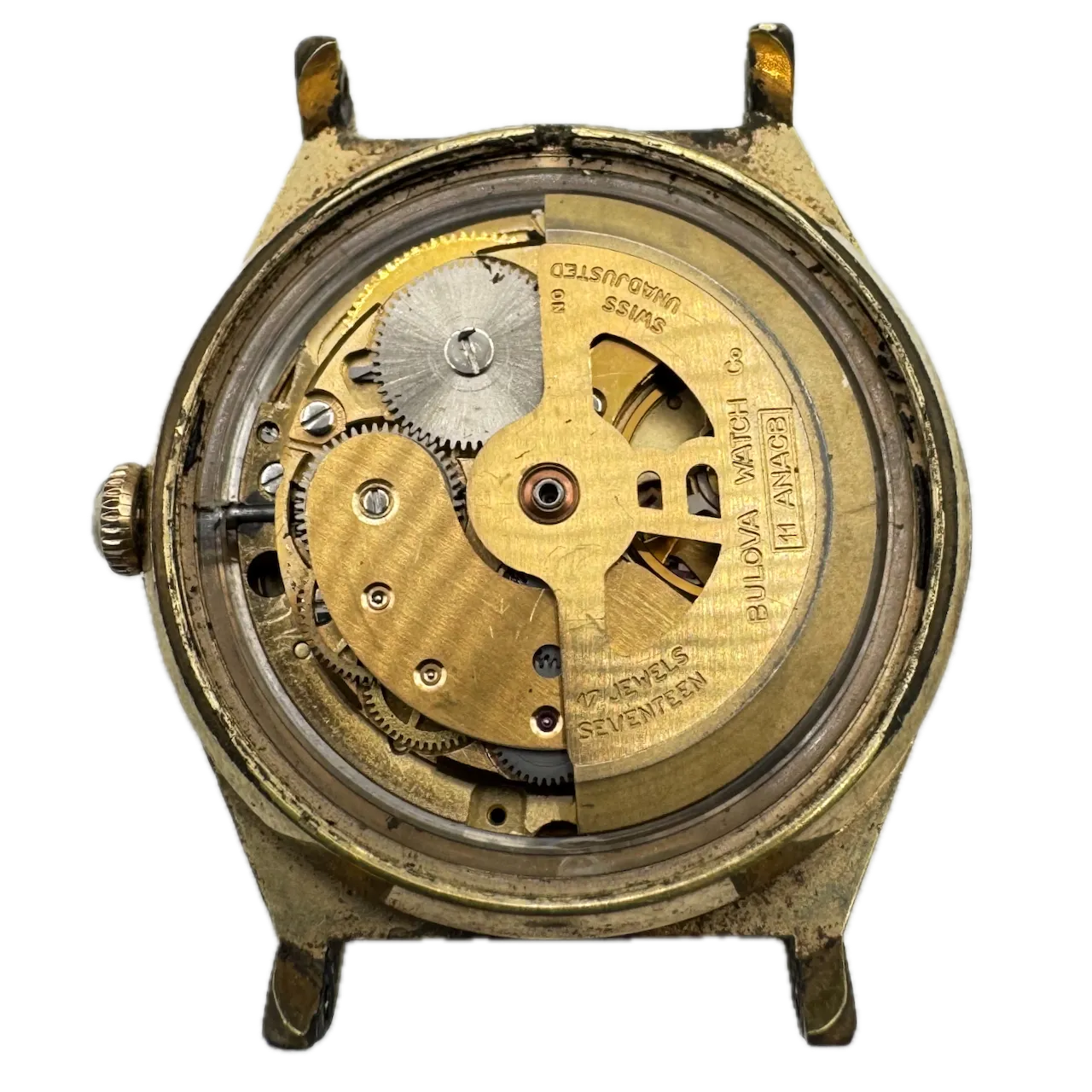 Vintage 1969 Bulova Linen Day Date Sea King Men's Automatic Wristwatch 11 ANACB