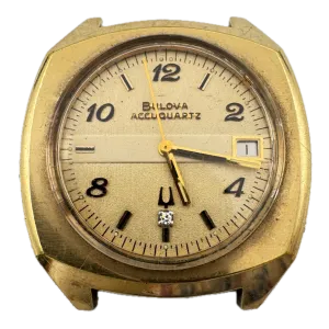 Vintage 1973 Accutron Diamond Date Men's Tuning Fork Wristwatch 224 1 10k RGP