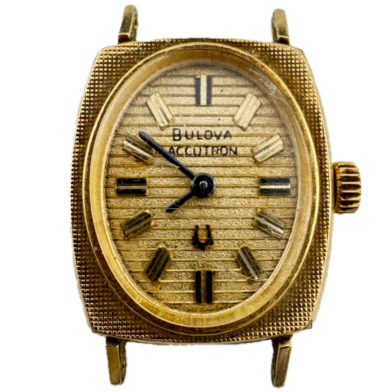 Vintage 1973 Accutron Tapestry Ladies Tuning Fork Wristwatch 2210 USA 10k GF