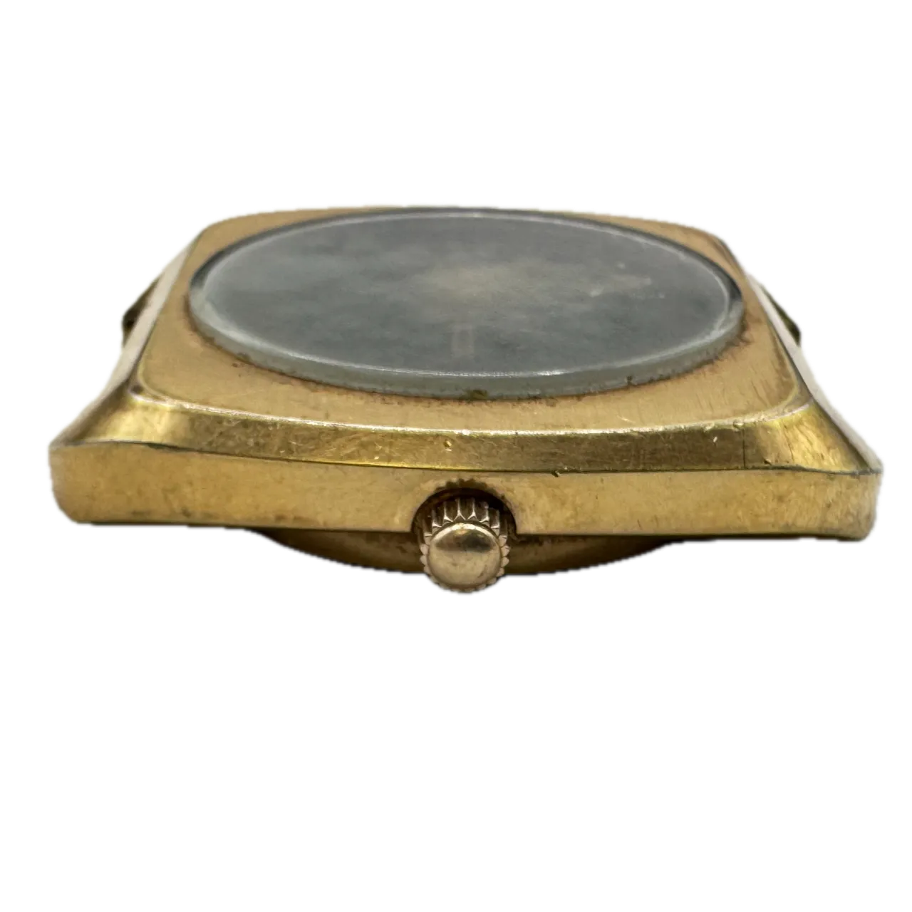 Vintage 1973 Bulova Chunky Men's Automatic Wristwatch 11 A0ACD Swiss Gold Tone