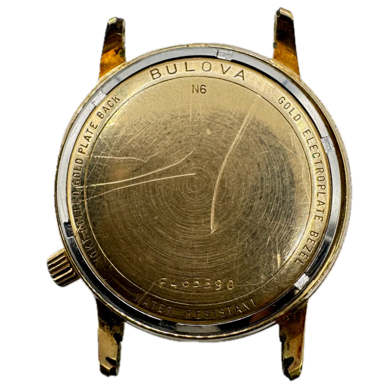 Vintage 1976 Accutron Copper Sunburst Date Men's Tuning Fork Wristwatch 218 USA