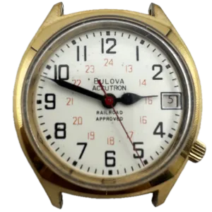 Vintage 1977 Accutron Railroad Approved Men's Tuning Fork Wristwatch 218 USA