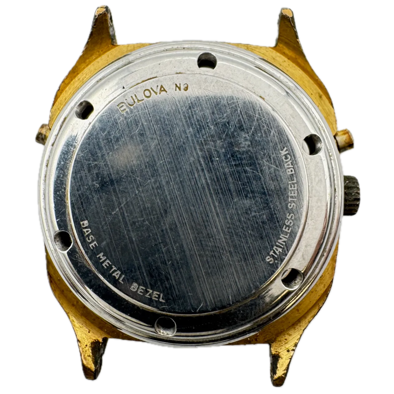 Vintage 1979 Accutron Ana-Digi Men's Quartz LCD Wristwatch Swiss Gold Tone