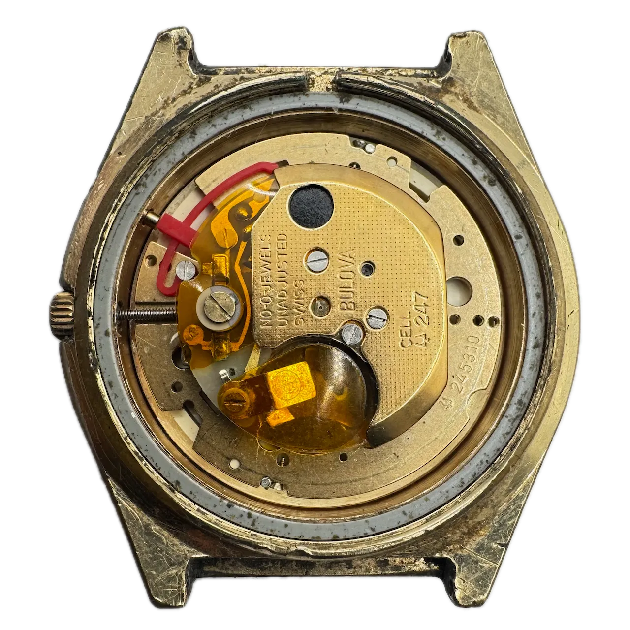 Vintage 1990 Accutron Railroad Approved Men's Quartz Wristwatch Swiss Gold Tone