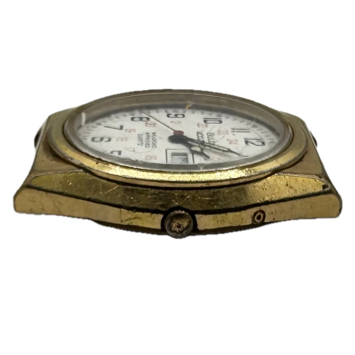Vintage 1990 Accutron Railroad Approved Men's Quartz Wristwatch Swiss Gold Tone