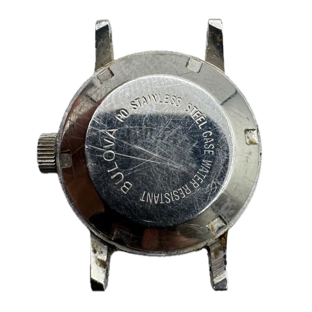 Vintage 22mm Bulova Q510 White Dial Date Ladies Automatic Wristwatch 2671 Steel