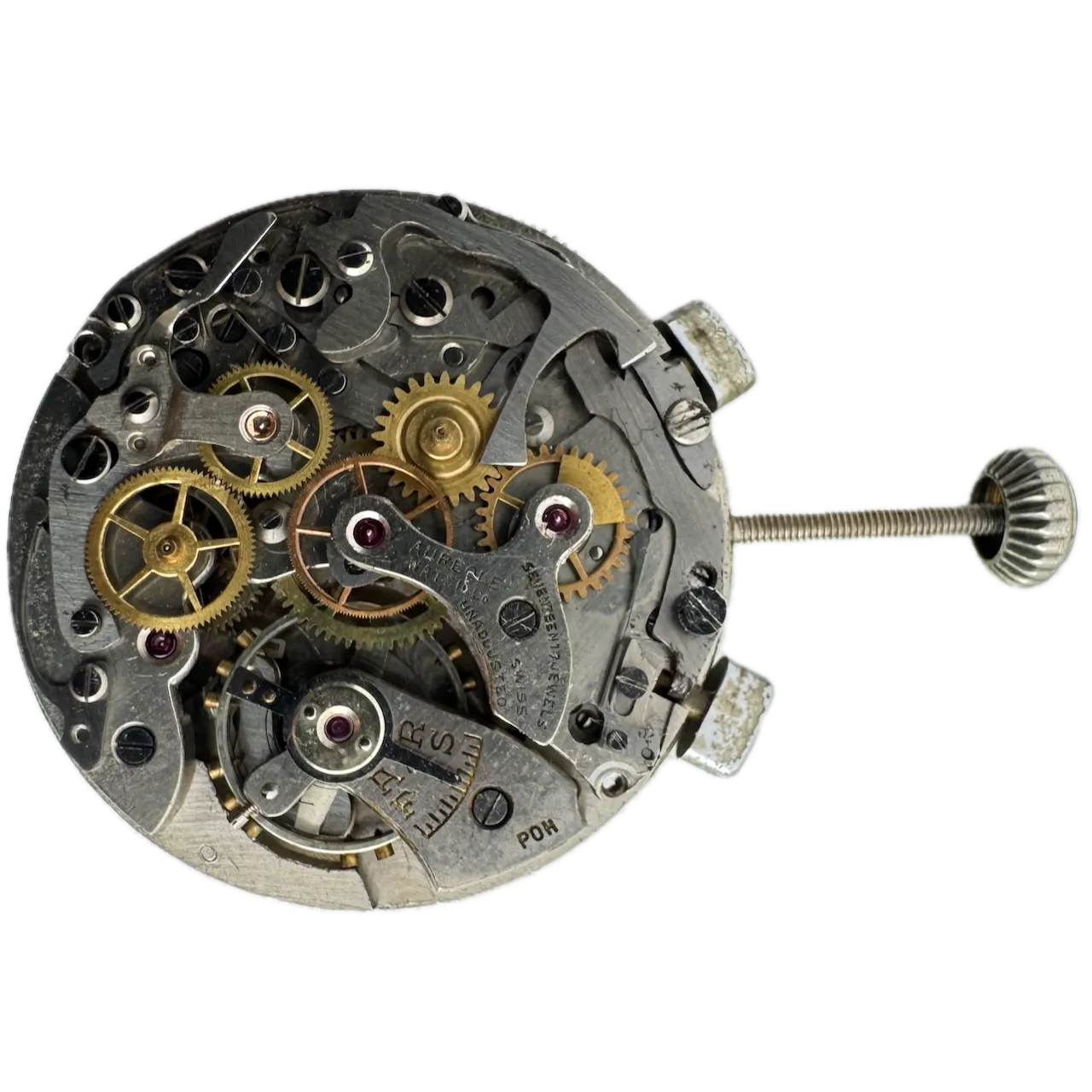 Vintage 31mm Aureole Chronograph Men's Wristwatch Movement Landeron 51 Swiss