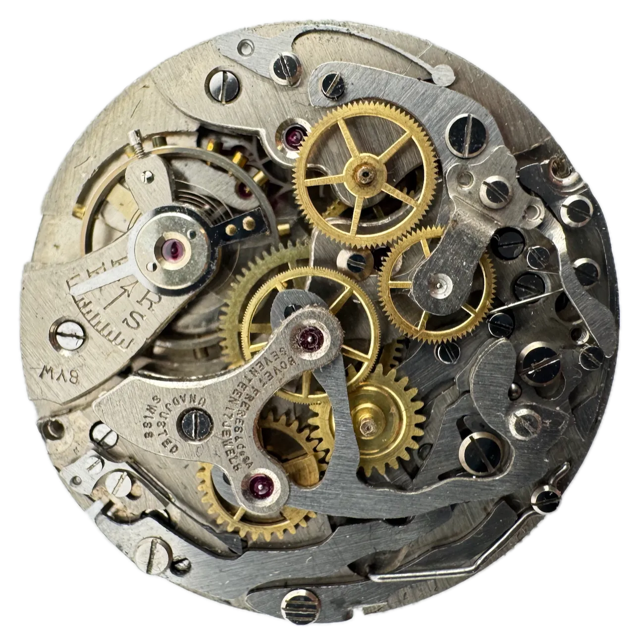 Vintage 31mm Bovet Bi-Compax Chronograph Men's Wristwatch Movement Landeron 51
