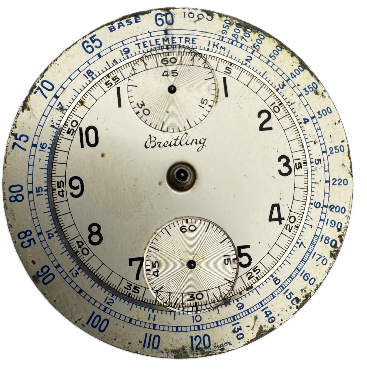 Vintage 32mm Croton Bi-Compax Chronograph Men's Wristwatch Movement 380 406