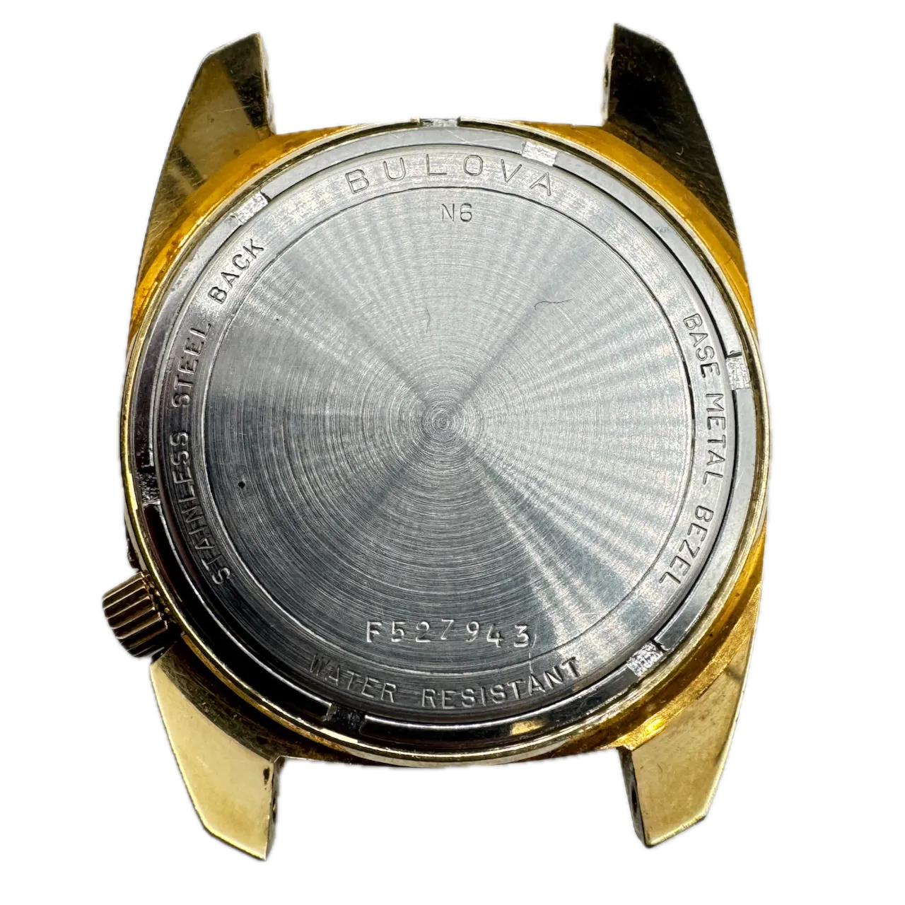 Vintage 33.5mm 1976 Accutron Day Date Champagne Men's Tuning Fork Wristwatch
