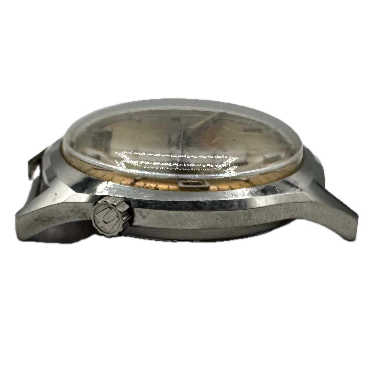 Vintage 34mm 1967 Accutron Yellow Sunburst Men's Tuning Fork Wristwatch 218 USA