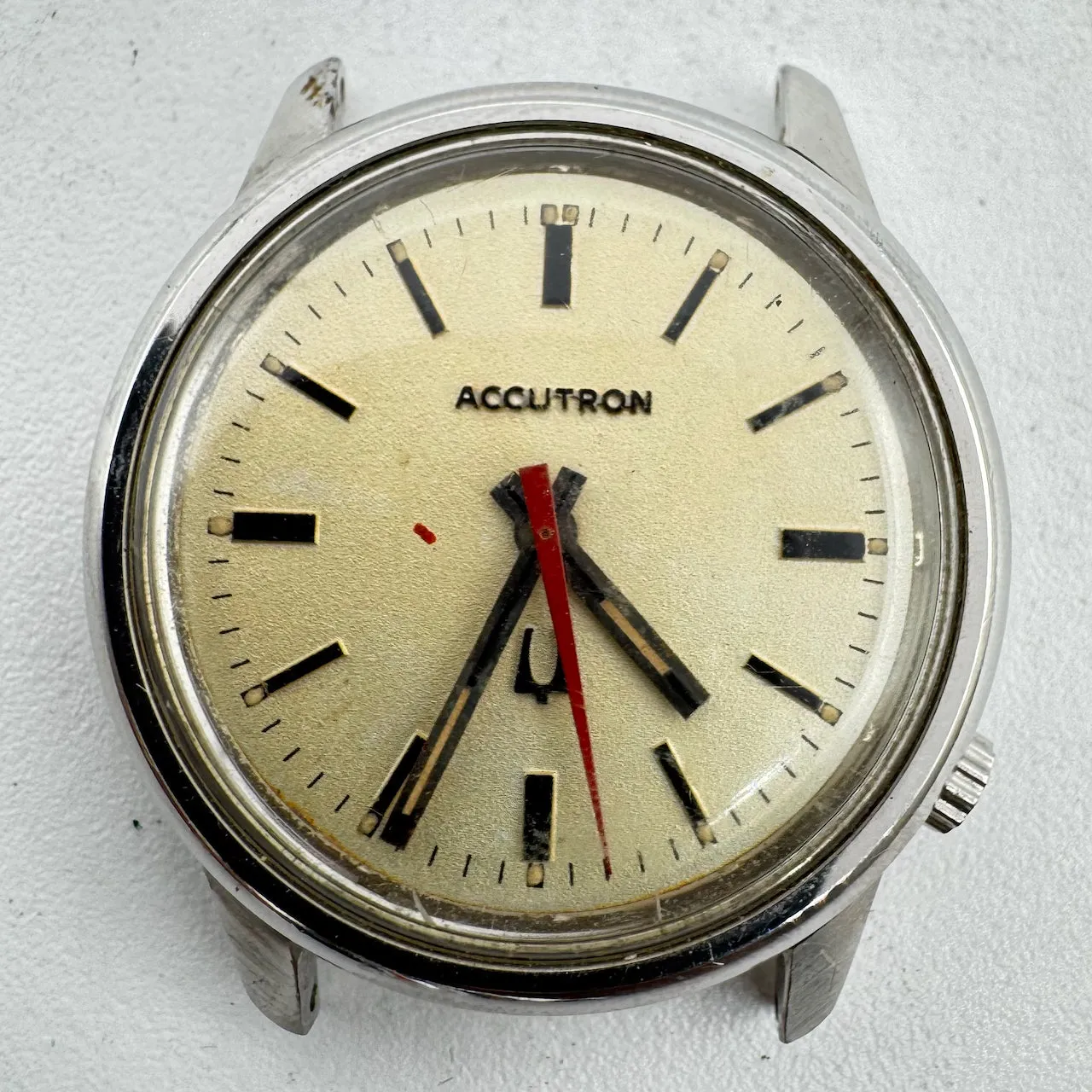 Vintage 35mm 1971 Accutron 952 Men's Tuning Fork Wristwatch 218 USA Steel