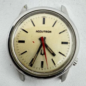Vintage 35mm 1971 Accutron 952 Men's Tuning Fork Wristwatch 218 USA Steel