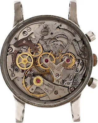 Vintage 35mm Wittnauer Men's Chronograph Wristwatch Venus 188 Stainless Steel