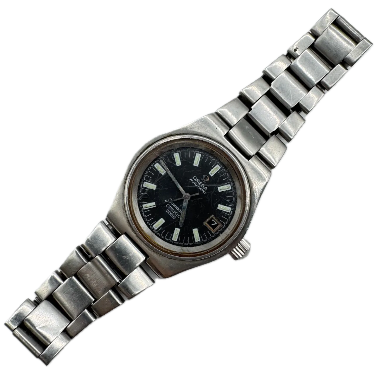 Vintage 38mm Omega Seamaster Cosmic 2000 Men's Automatic Wristwatch Swiss Steel