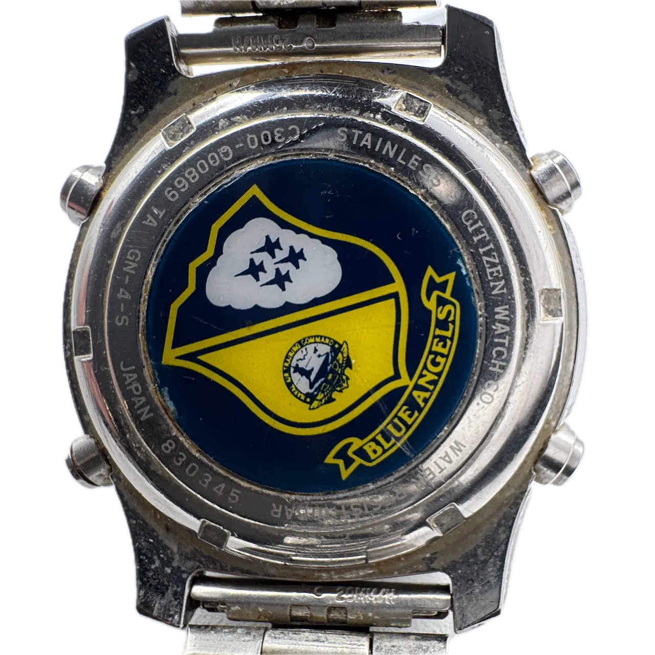 Vintage 41.5mm Citizen Navihawk Blue Angels Men's Quartz Chronograph Wristwatch
