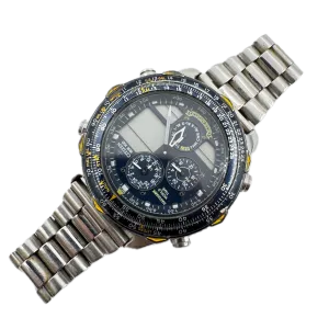 Vintage 41.5mm Citizen Navihawk Blue Angels Men's Quartz Chronograph Wristwatch
