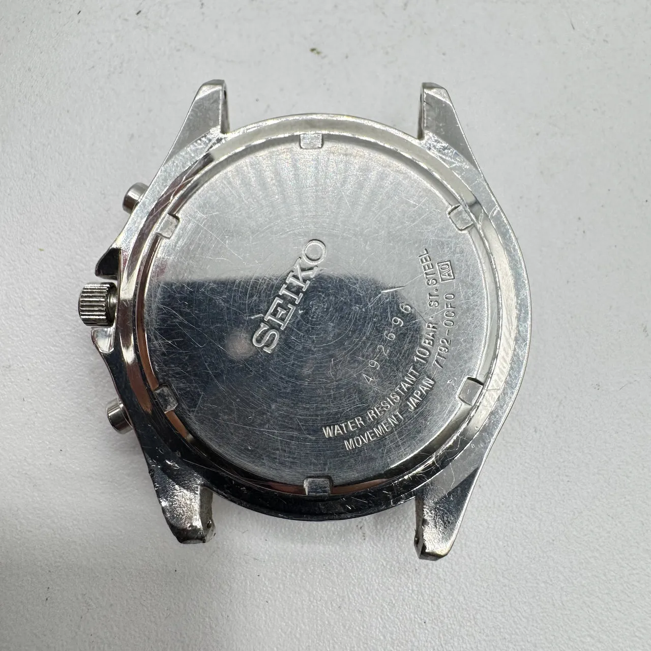 Vintage 41mm Seiko 7T92-0FC0 Flightmaster Men's Quartz Chronograph Wristwatch