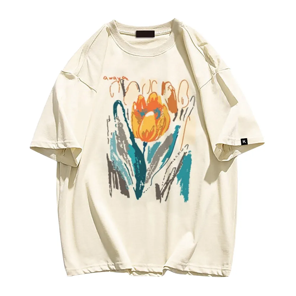 Vintage Abstract Tulip T-Shirt