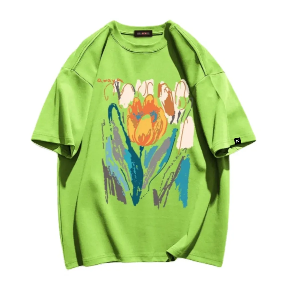 Vintage Abstract Tulip T-Shirt