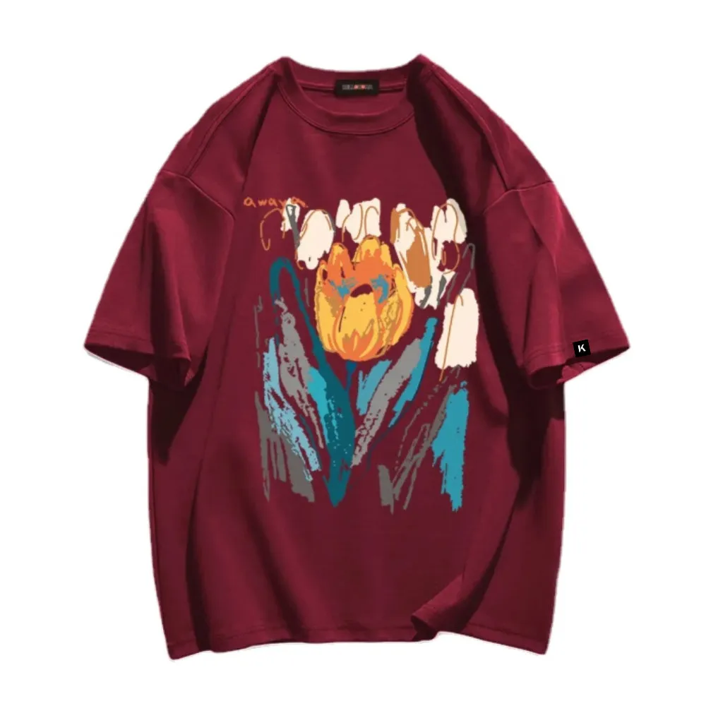Vintage Abstract Tulip T-Shirt