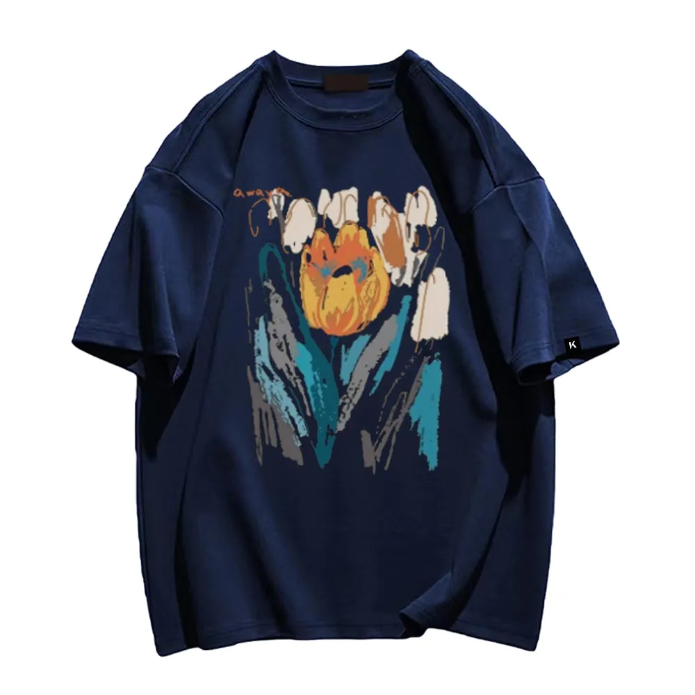 Vintage Abstract Tulip T-Shirt