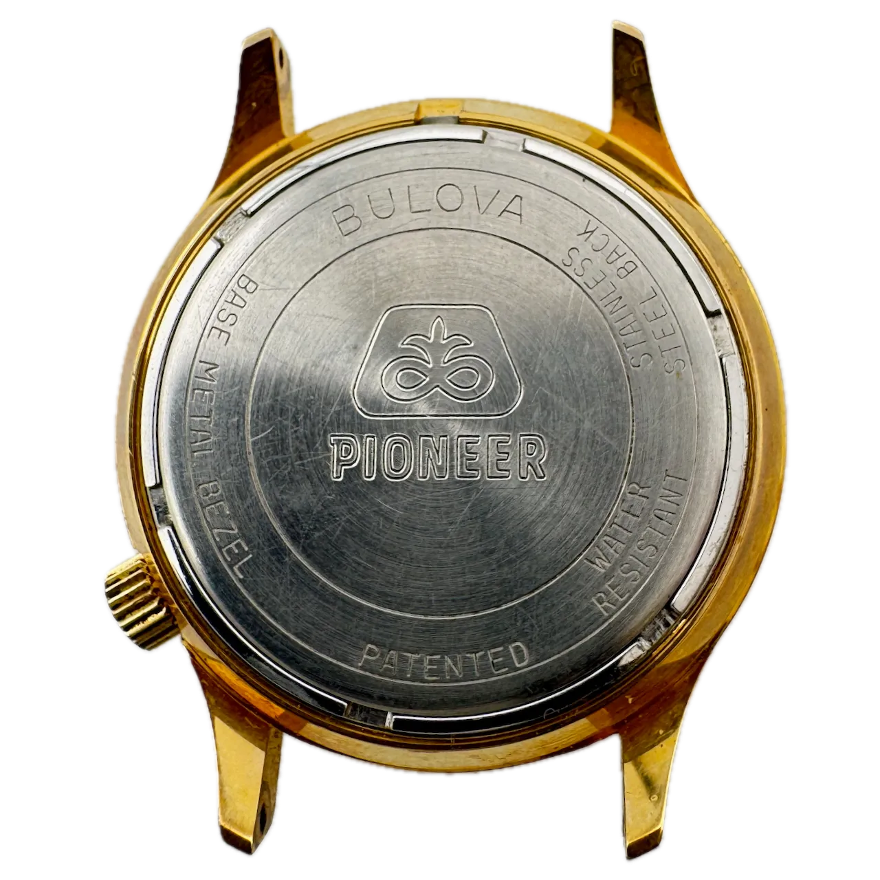 Vintage Accutron Hex Day Date Pioneer Men's Tuning Fork Wristwatch 218 Gold Tone