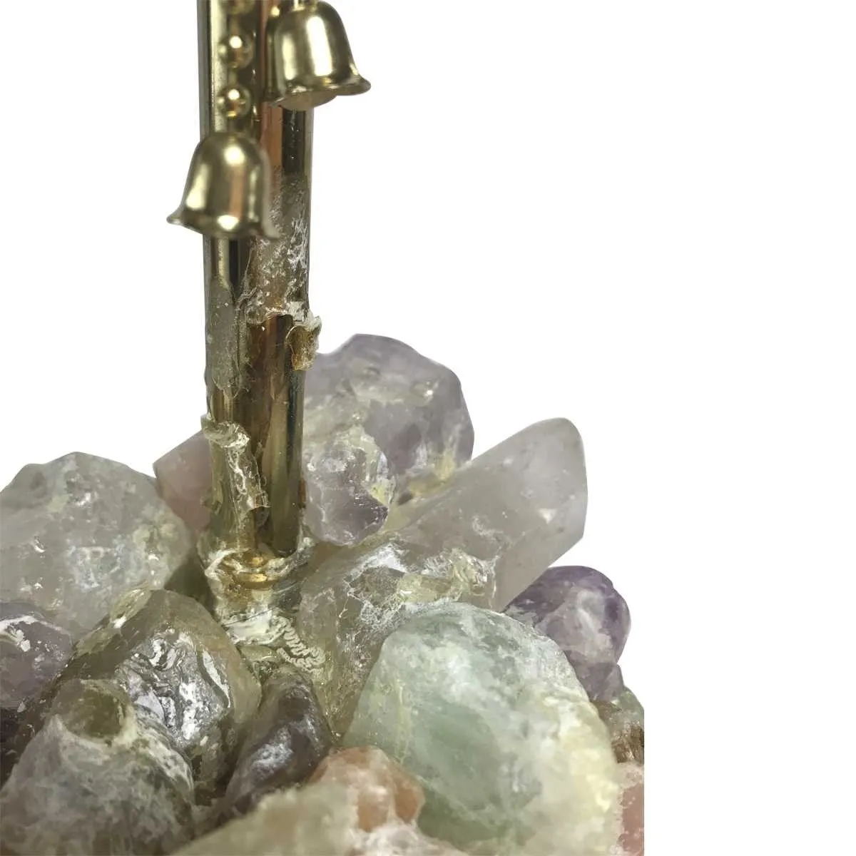 Vintage Amethyst And Rock Crystal Table Lamp