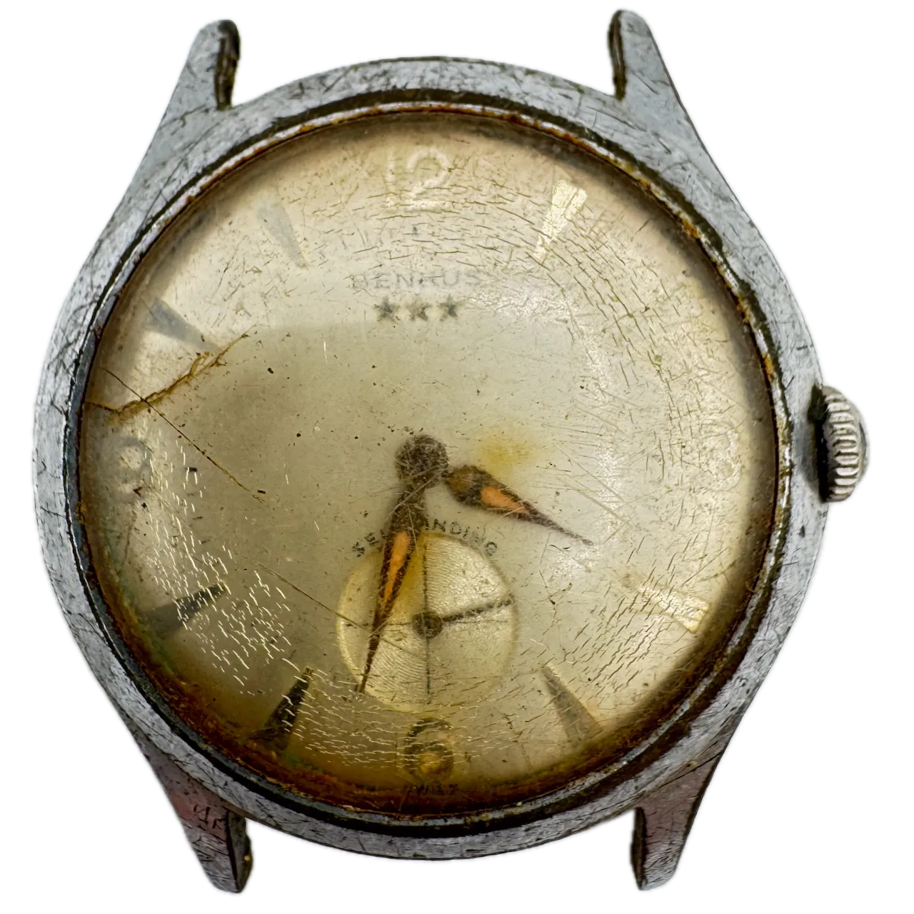Vintage Benrus 3 Star Men's Bumper Automatic Wristwatch DT 15 Chrome Plated
