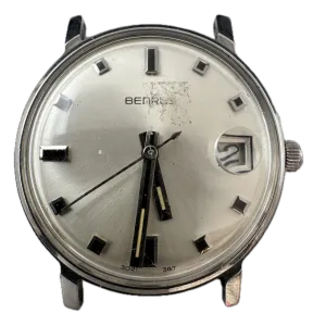 Vintage Benrus 3021 347 Sunburst Date Men's Automatic Wristwatch Steel