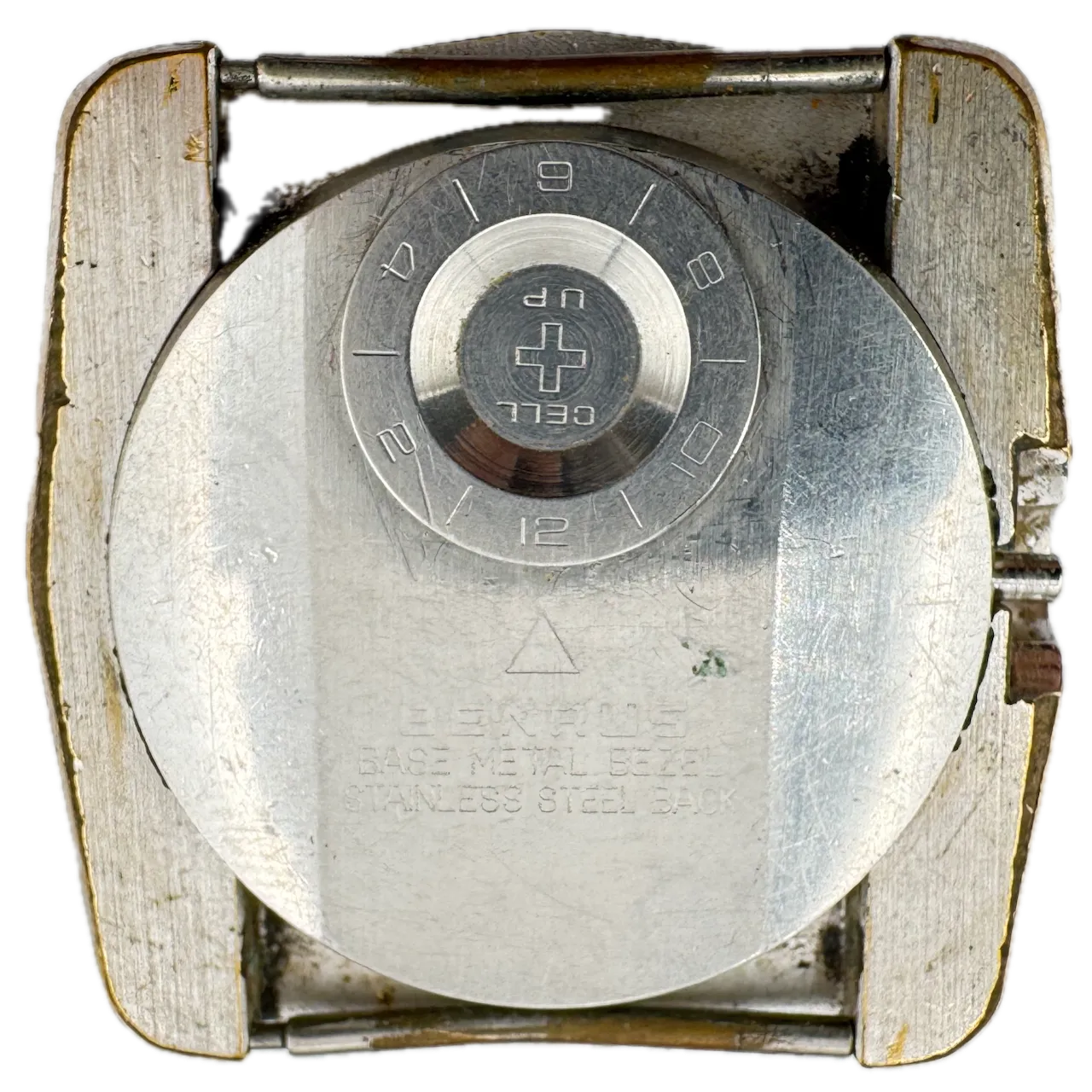Vintage Benrus 6032-4067 Square Day Date Men's Electronic Wristwatch Swiss