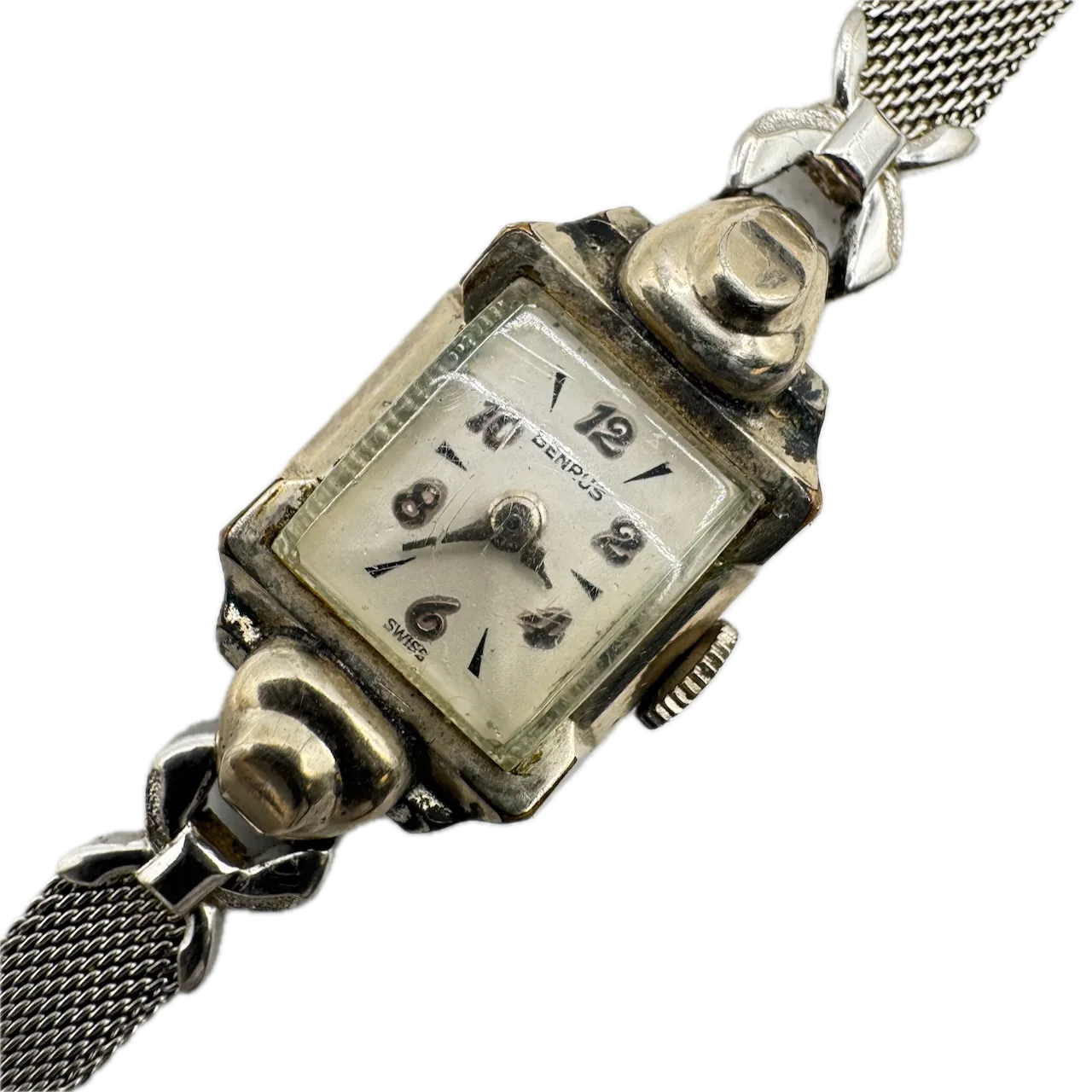 Vintage Benrus Deco Ladies Mechanical Wristwatch CA 4 Swiss Steel & 10k WRGP