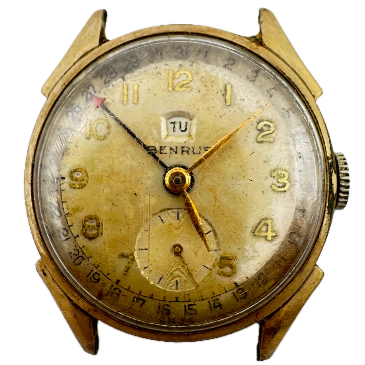 Vintage Benrus Pointer Date & Day Men's Mechanical Wristwatch CE 13 Swiss