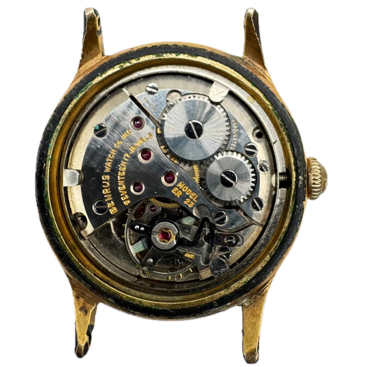 Vintage Benrus Self Regulating Men's Mechanical Wristwatch ER 23 Gold Tone