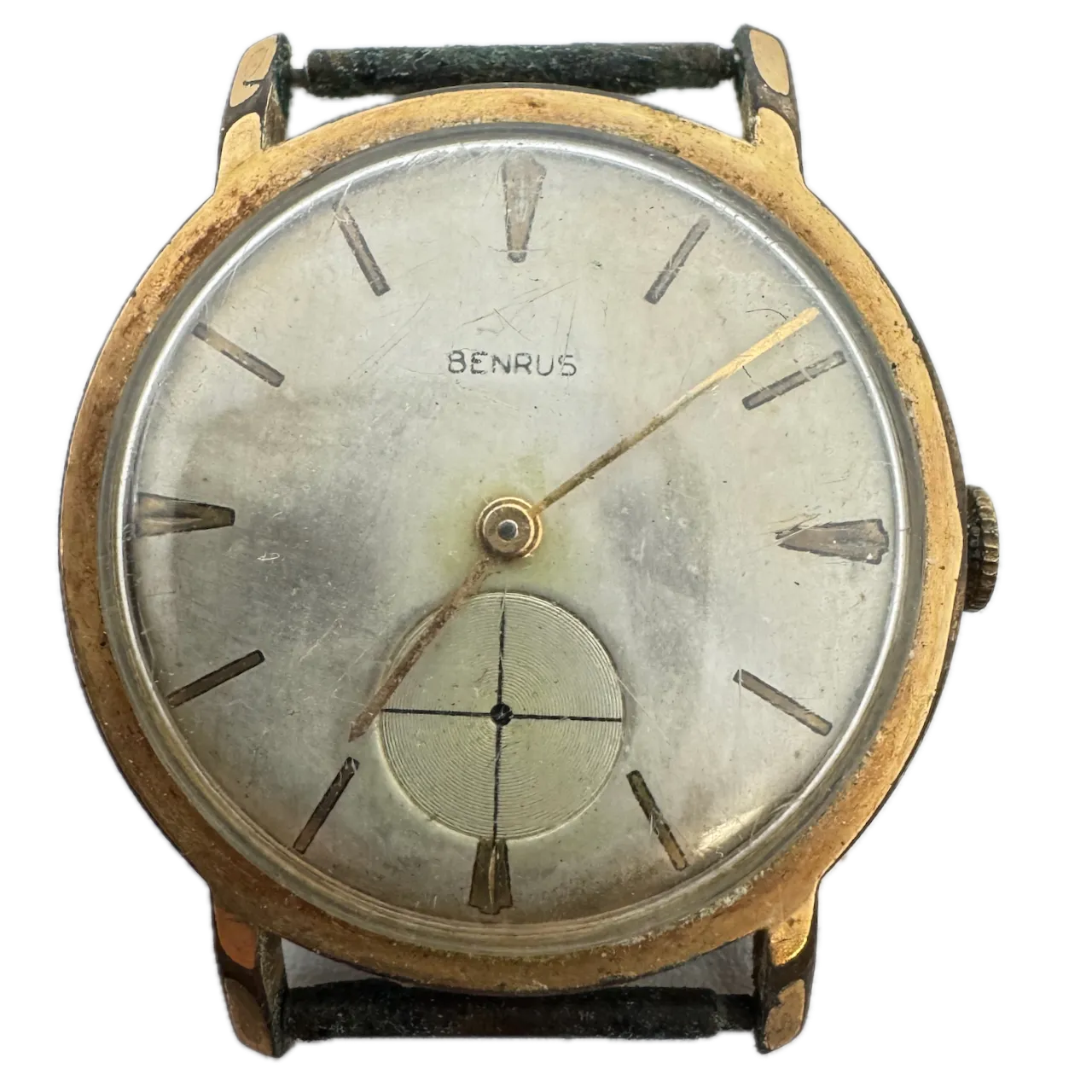 Vintage Benrus Small Seconds Men's Mechanical Wristwatch DN21 Steel & Gold Plate