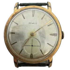 Vintage Benrus Small Seconds Men's Mechanical Wristwatch DN21 Steel & Gold Plate
